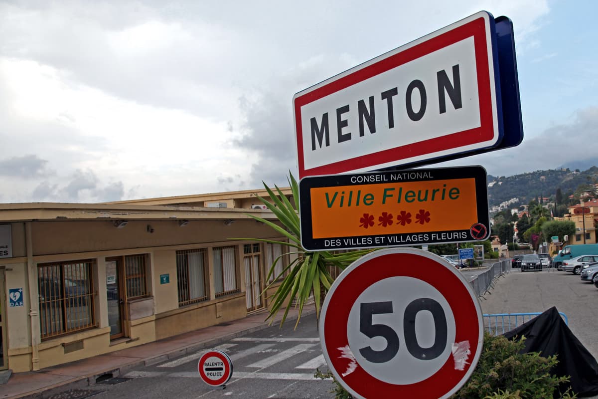 Douane de Menton, fin de la Nationale 7