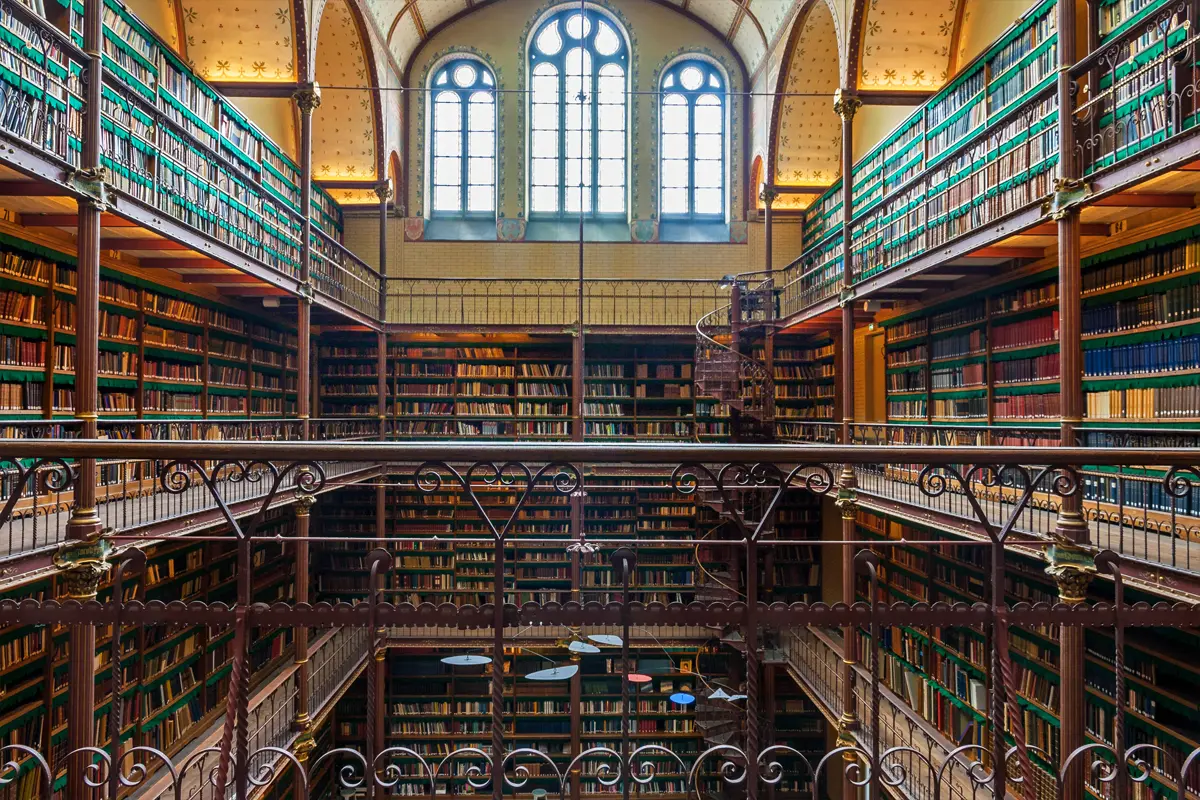 La bibliothèque du Rijksmuseum à Amsterdam