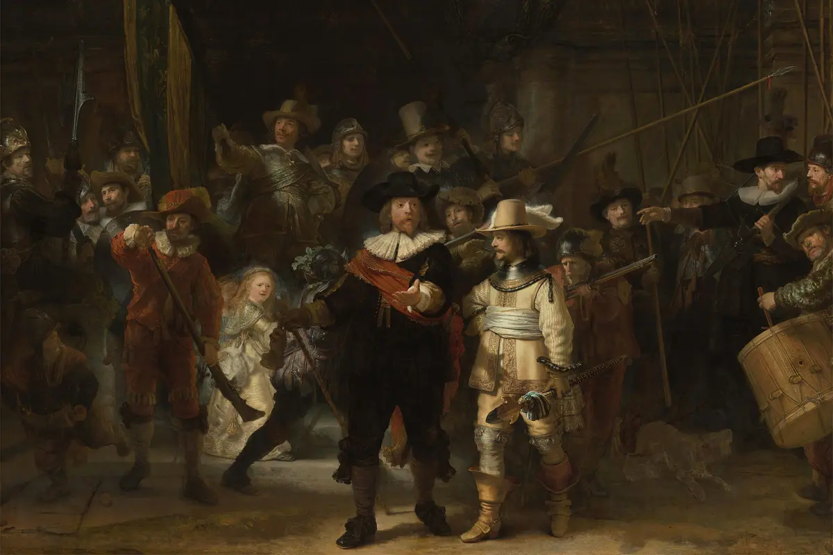 La Ronde de nuit de Rembrandt au Rijksmuseum d'Amsterdam